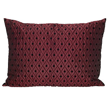 Kudde Jaquard/Sammet Burgundy 50X70
