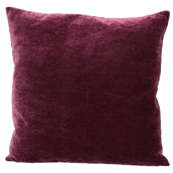 Kudde Vattrad Sammet Dark Rose 50X50
