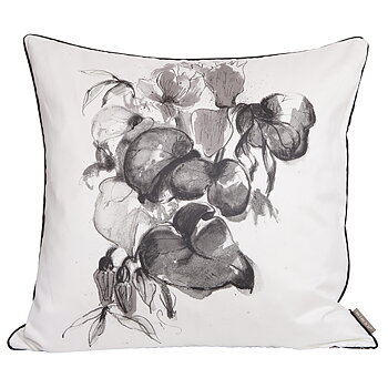 Kudde Cyclamen Gråsvart 50X50