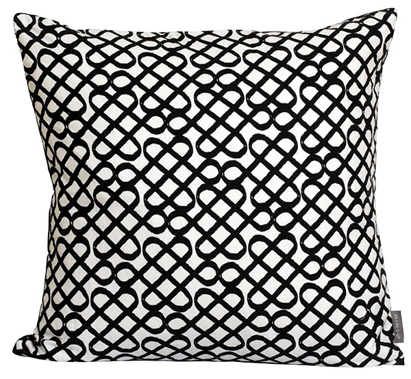 Kudde Eternityknot Black 50X50