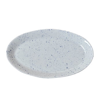 Tallrik oval 25 cm PURE Stain blue