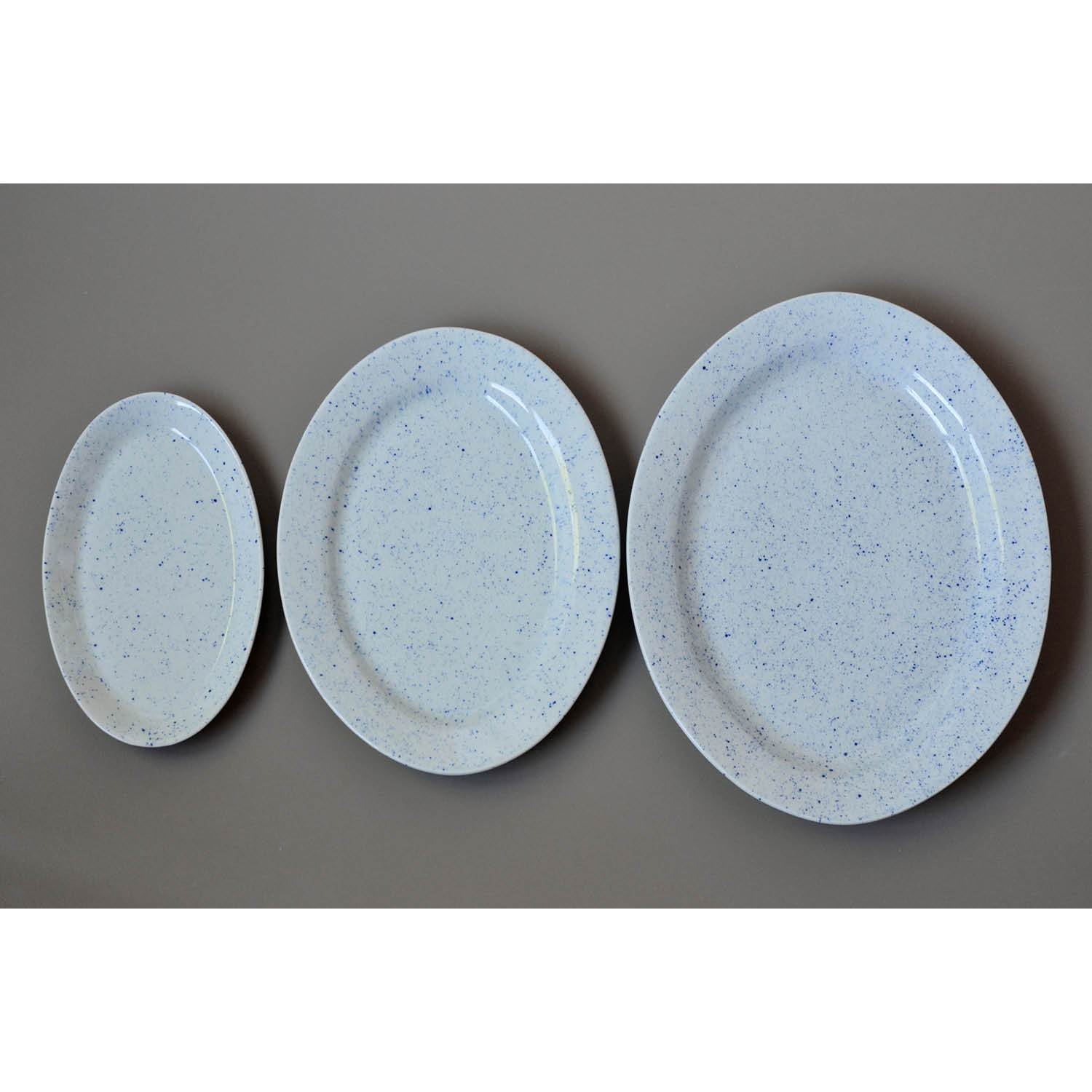 Tallrik oval 25 cm PURE Stain blue - 3