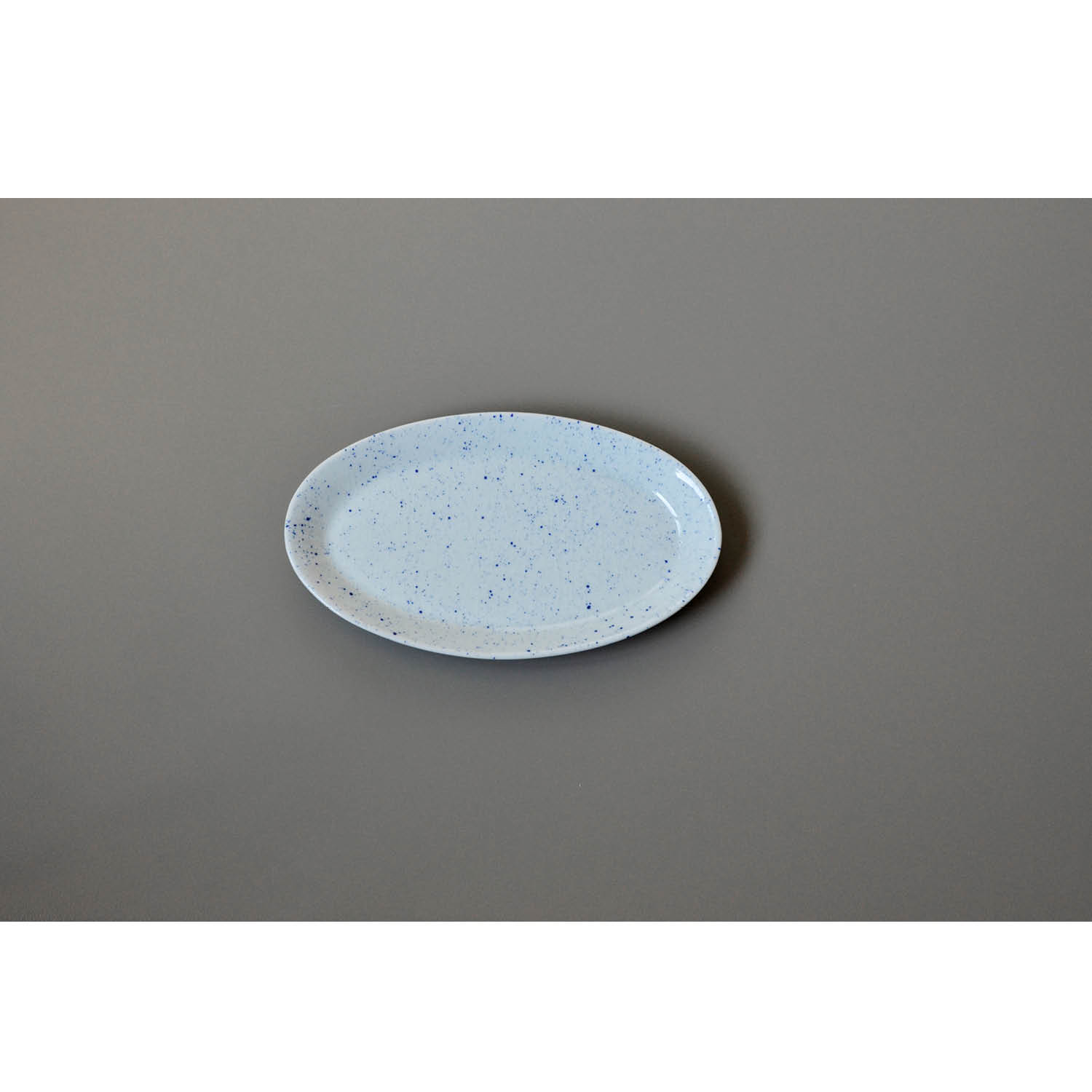Tallrik oval 25 cm PURE Stain blue