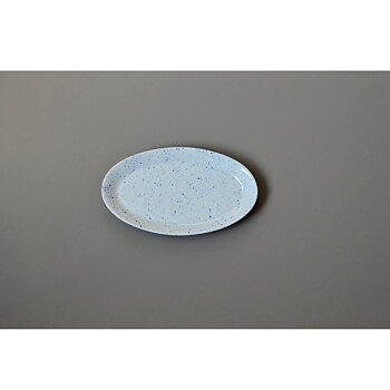 Tallrik oval 25 cm PURE Stain blue