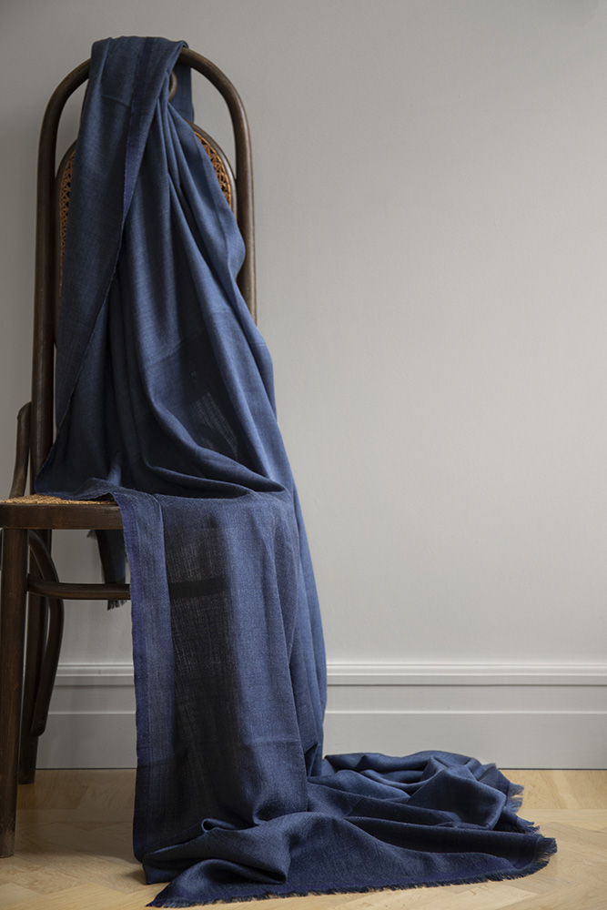 Sjalpläd Classic XL Check Denim - 3