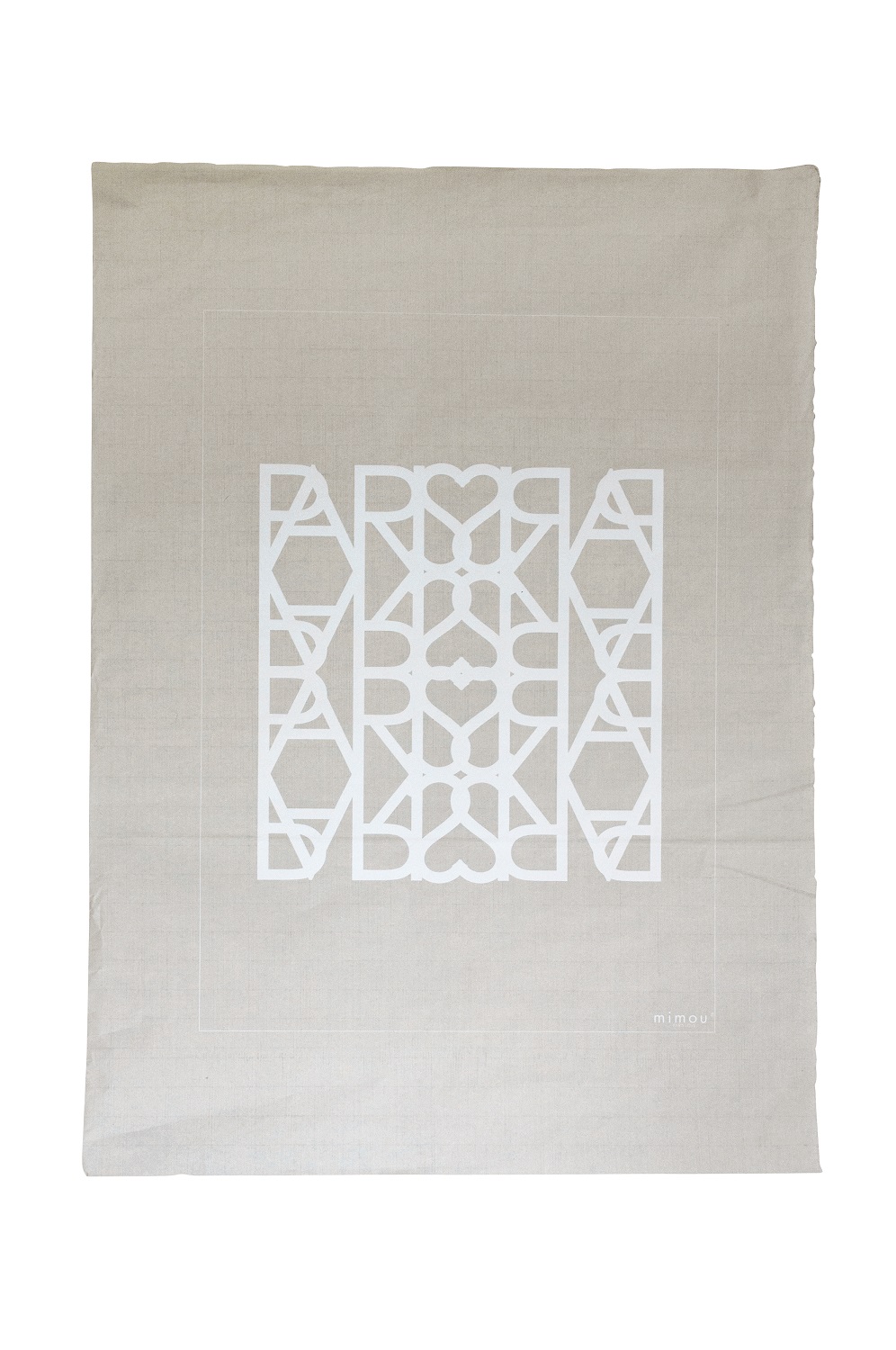 Handtryckt Poster Paris love Vit 50x70 cm