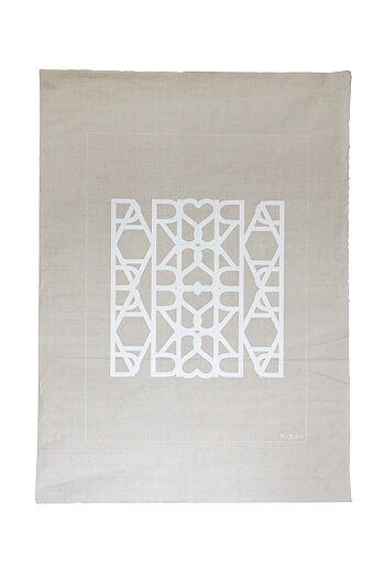 Handtryckt Poster Paris love Vit 50x70 cm
