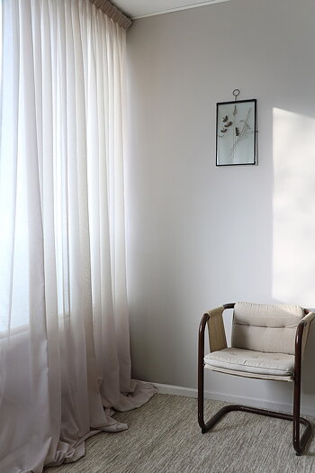 Gardin Grace enkel bredd Naturbeige 