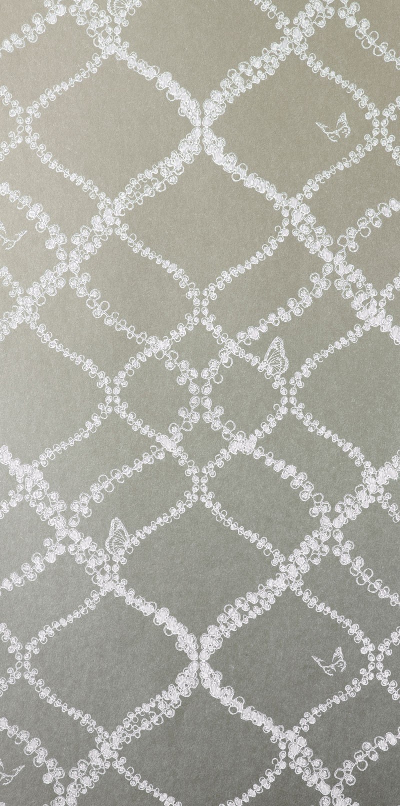 Tapet Trellis Bronze/White