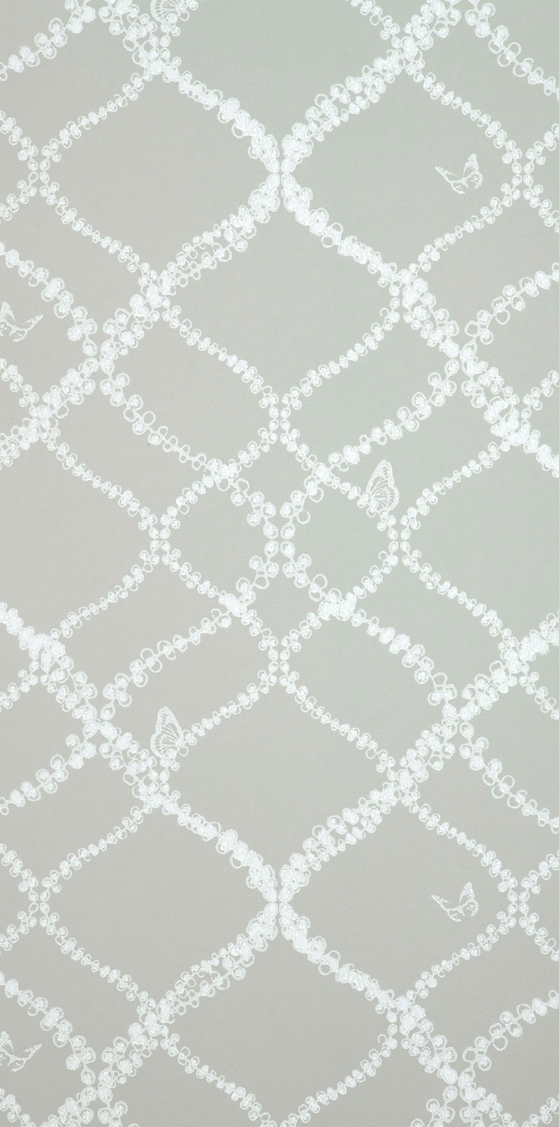 Tapet Trellis Grey/White