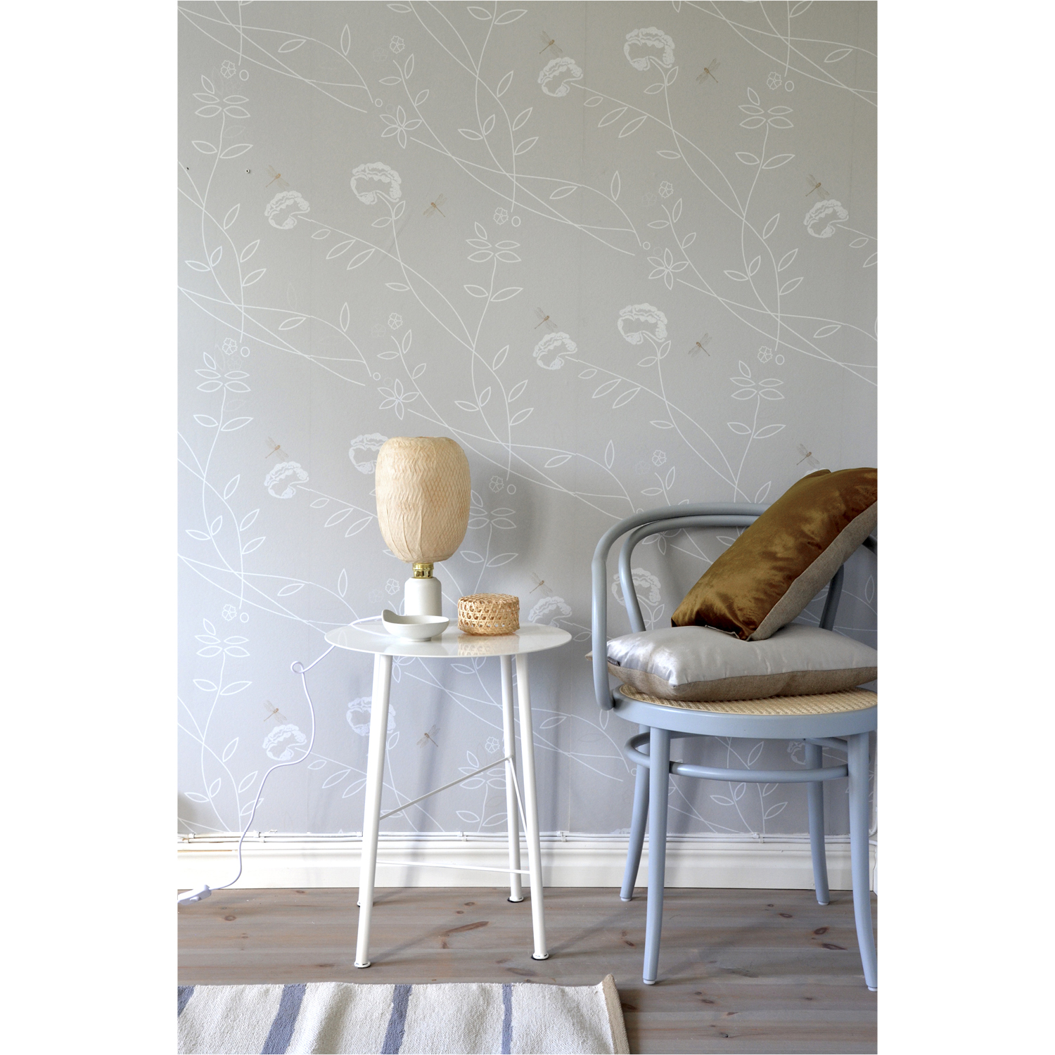 Tapet Vintage Flower Grey - 2