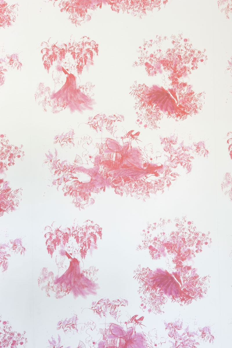 Tapet Toile Mesdames Fuchsia