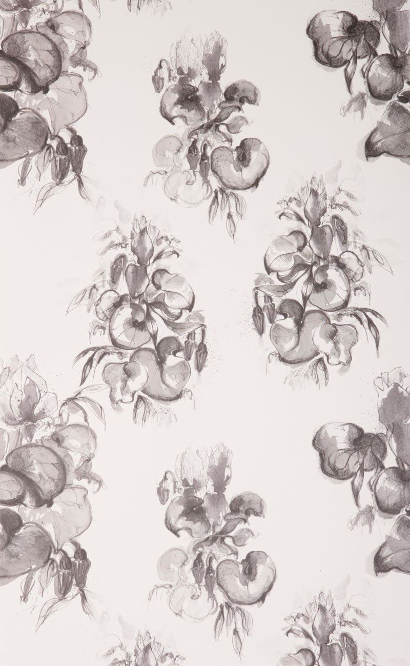 Tapet Cyclamen Graphite