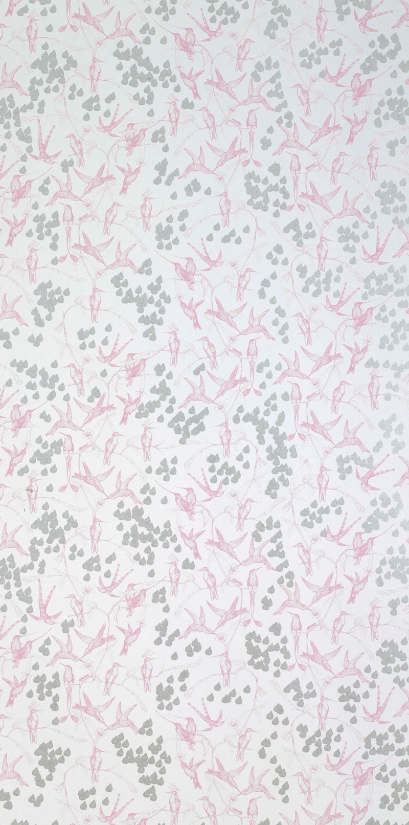Tapet Rainbirds Natural/Pink - 2