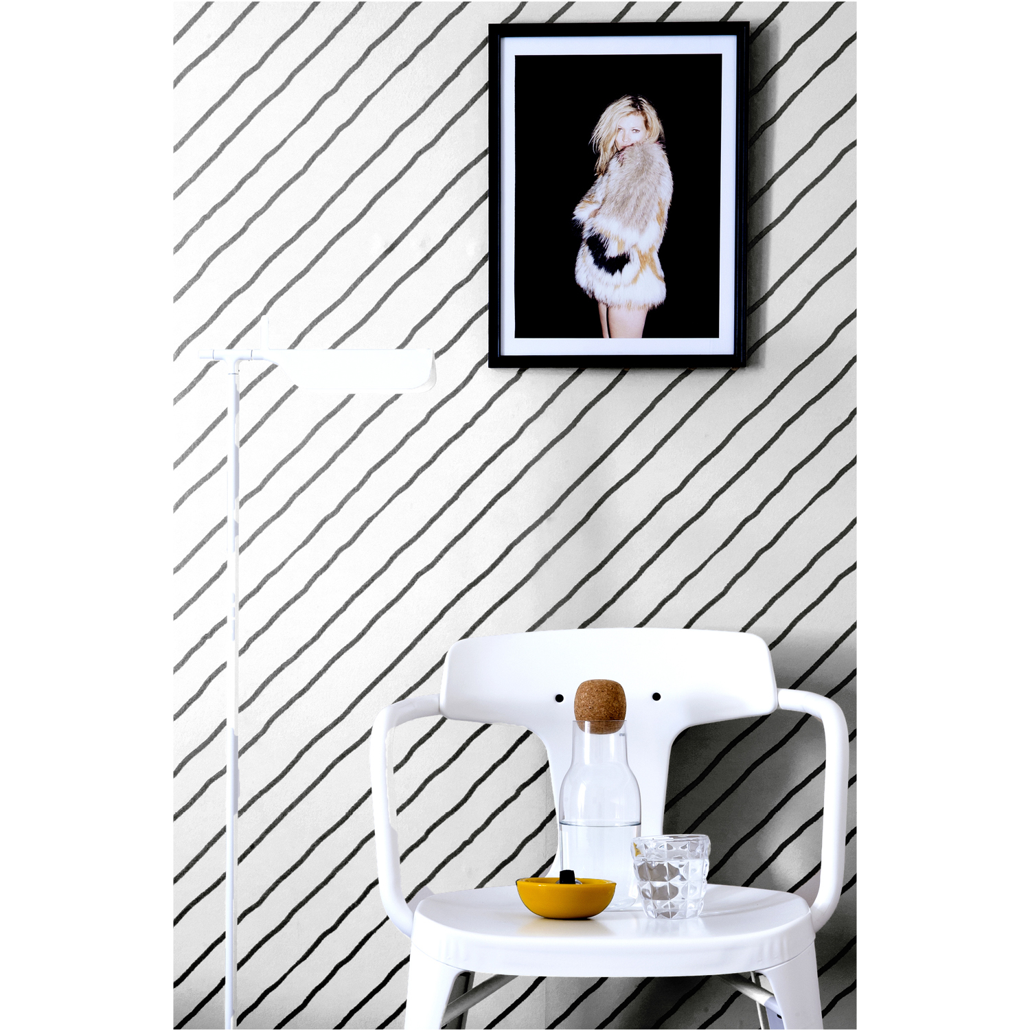 Tapet Diagonal Black - 2