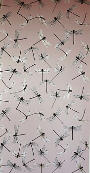 Tapet Dragonfly Pink