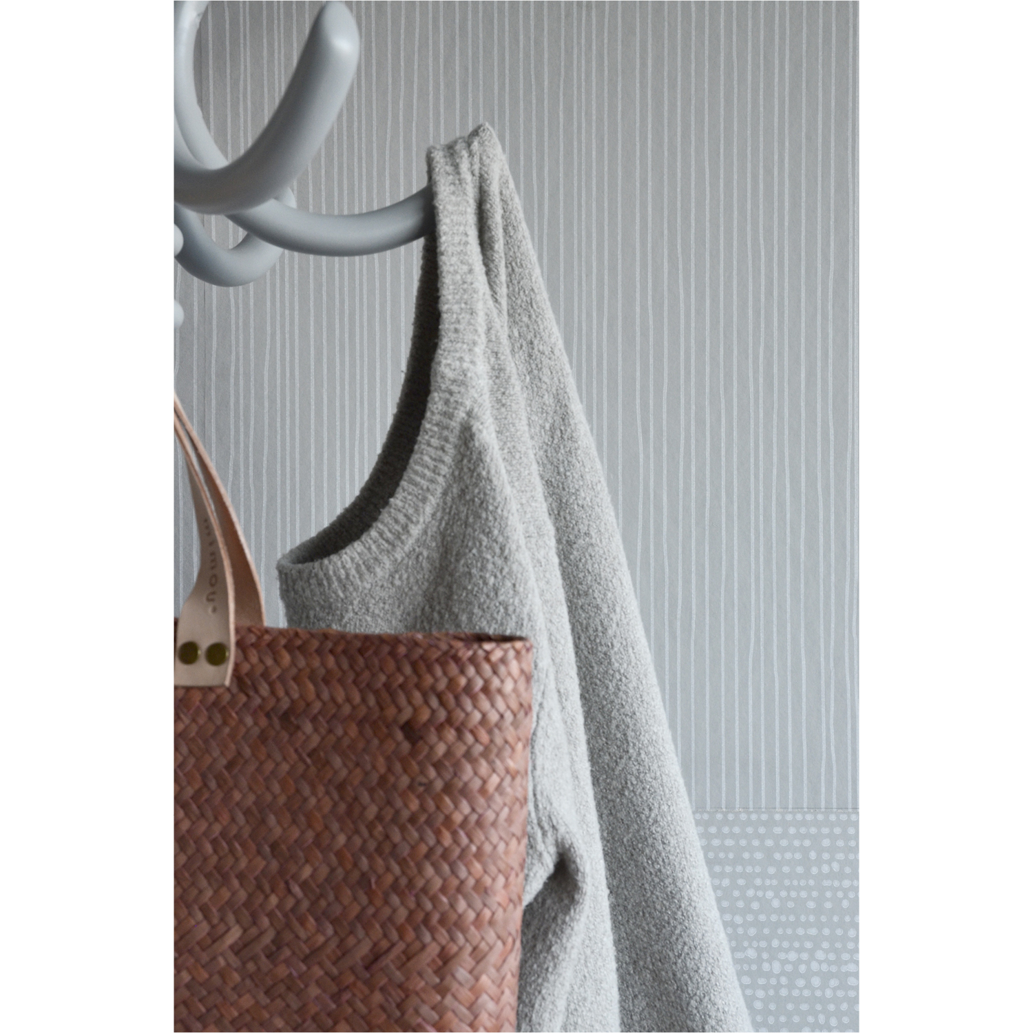 Tapet Strings Grey