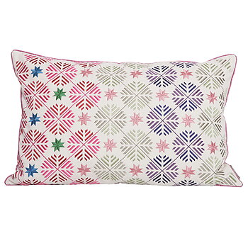 Kudde Broderi Rosa 40X60
