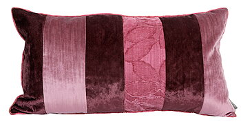 Kudde Sammet Stripe Rose 32X60