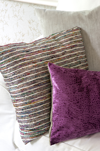 Kudde Präglad Sammet Fuchsia 40X60 - 3