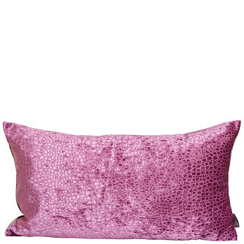 Kudde Präglad Sammet Fuchsia 40X60