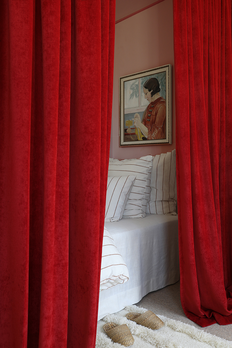Gardin Velour Röd  - 7