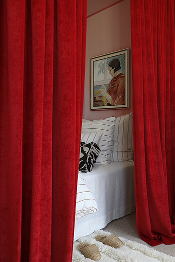 Gardin Velour Röd 