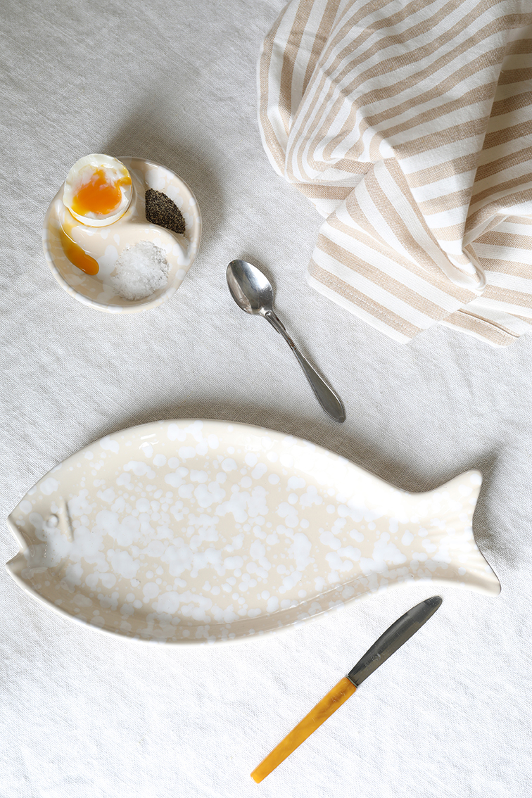 Spruzzi Fisktallrik Vit