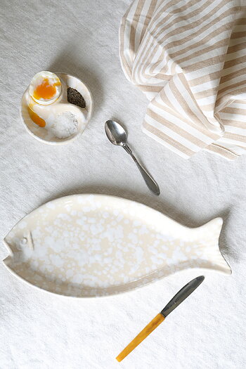 Spruzzi Fisktallrik Vit