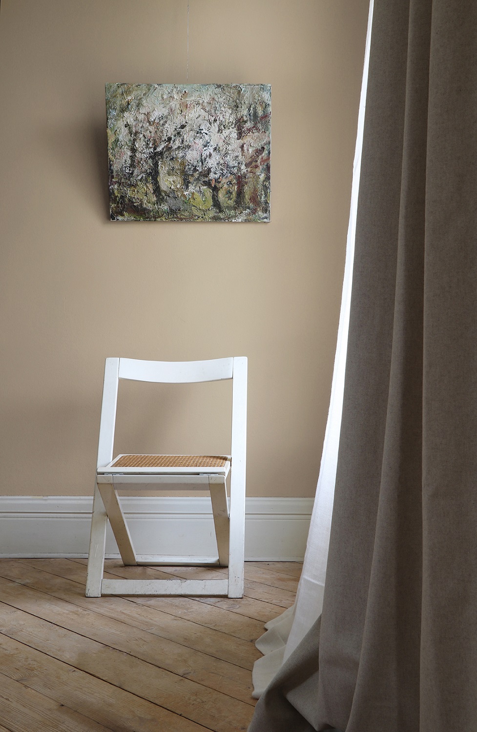 Gardin Retreat med återvunnen ull Fajansbeige finns i två storl: - 4
