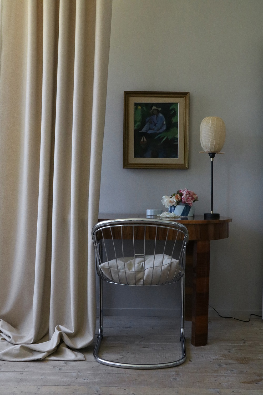 Gardin Retreat återvunnen ull Porslinsbeige enkel bredd  Höjd 250 cm