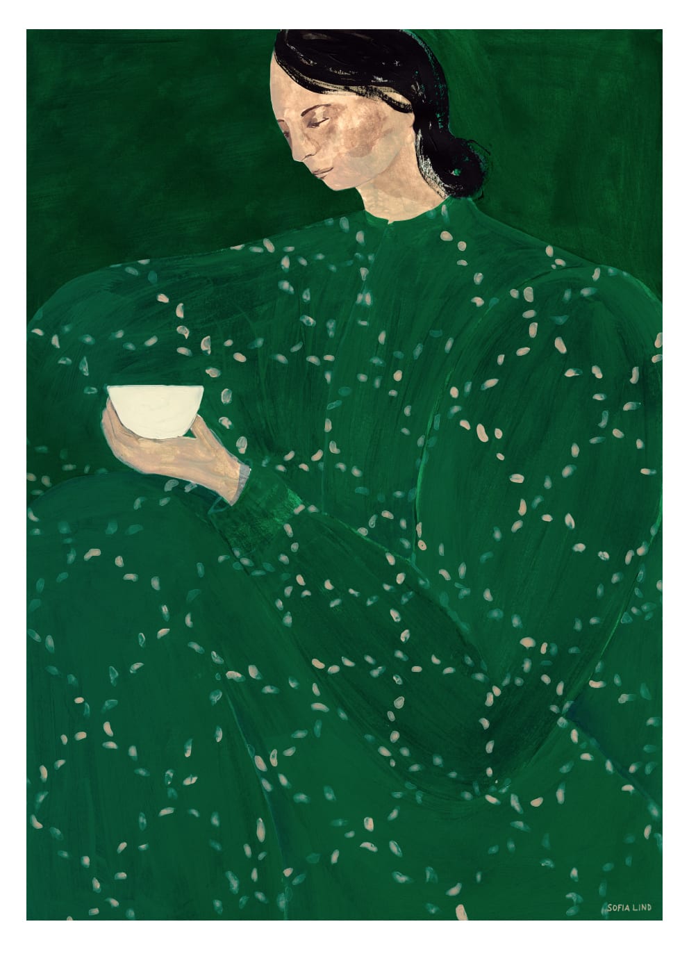 Poster Coffee Alone At Place De Clichy 50x70 cm
