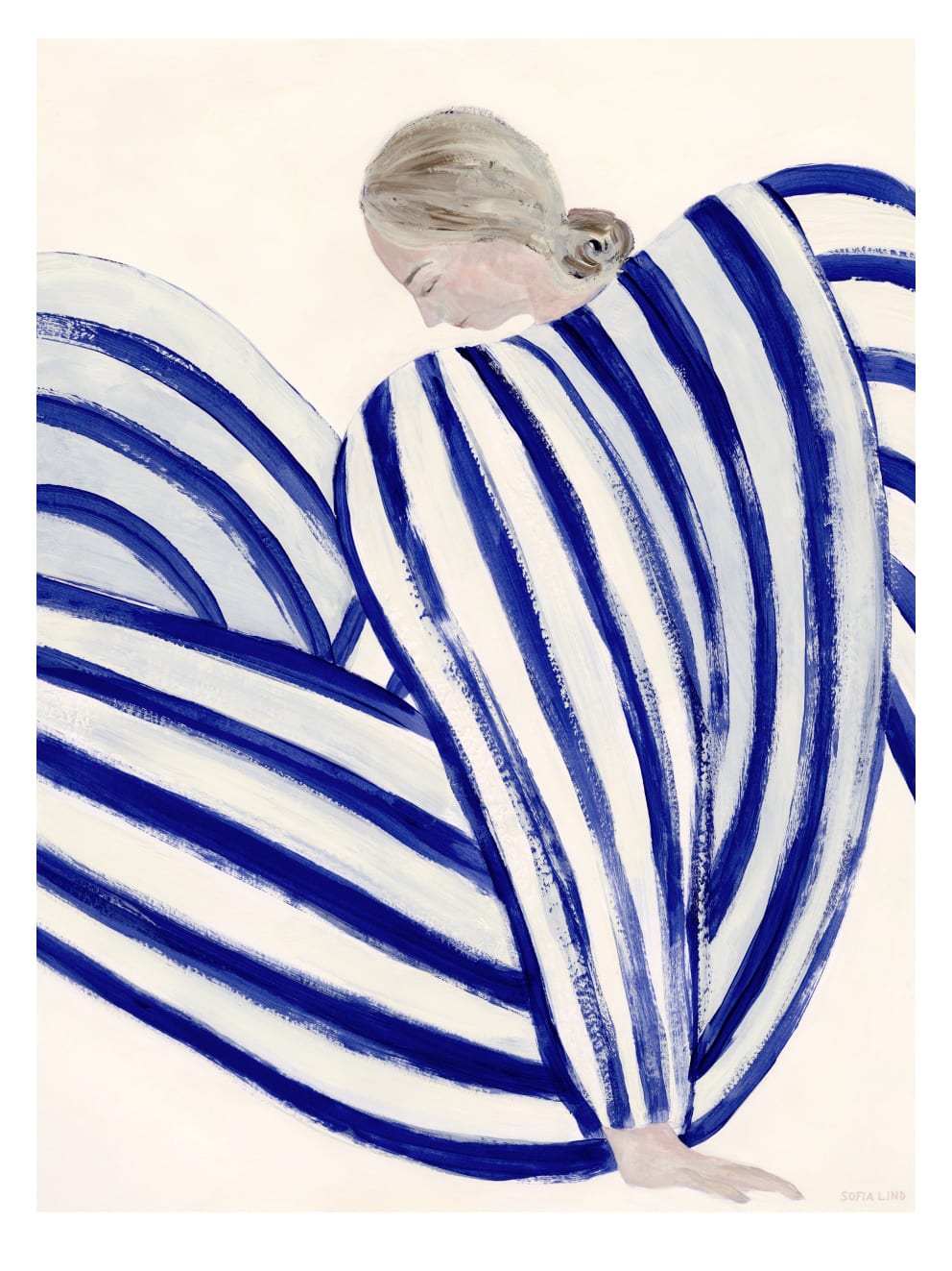 Poster Blue Stripe At Concorde 30x40 cm