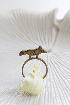 Ring Räv i mässing