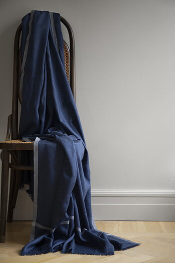 Sjalpläd Classic XL Denimblå