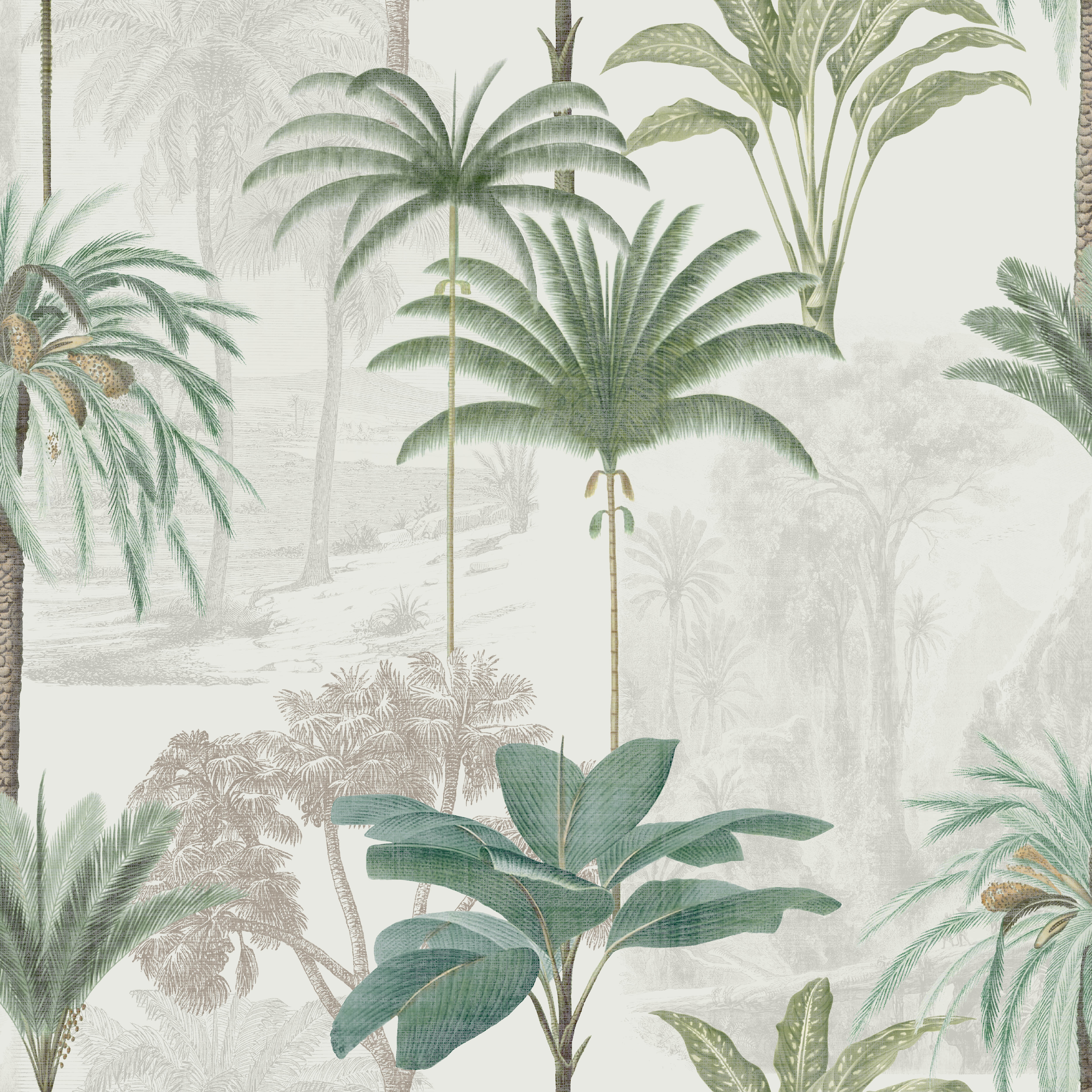 Vintage Etched Palms - 101162AH