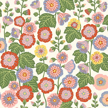 Happy Hollyhocks - 9171