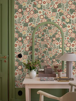 Happy Hollyhocks - 9172