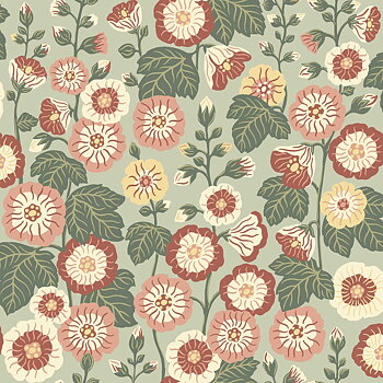 Happy Hollyhocks - 9172