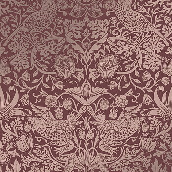 Strawberry Thief Fibrous Burgundy - 124235
