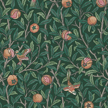 Bird & Pomegranate Deep Green - 124260