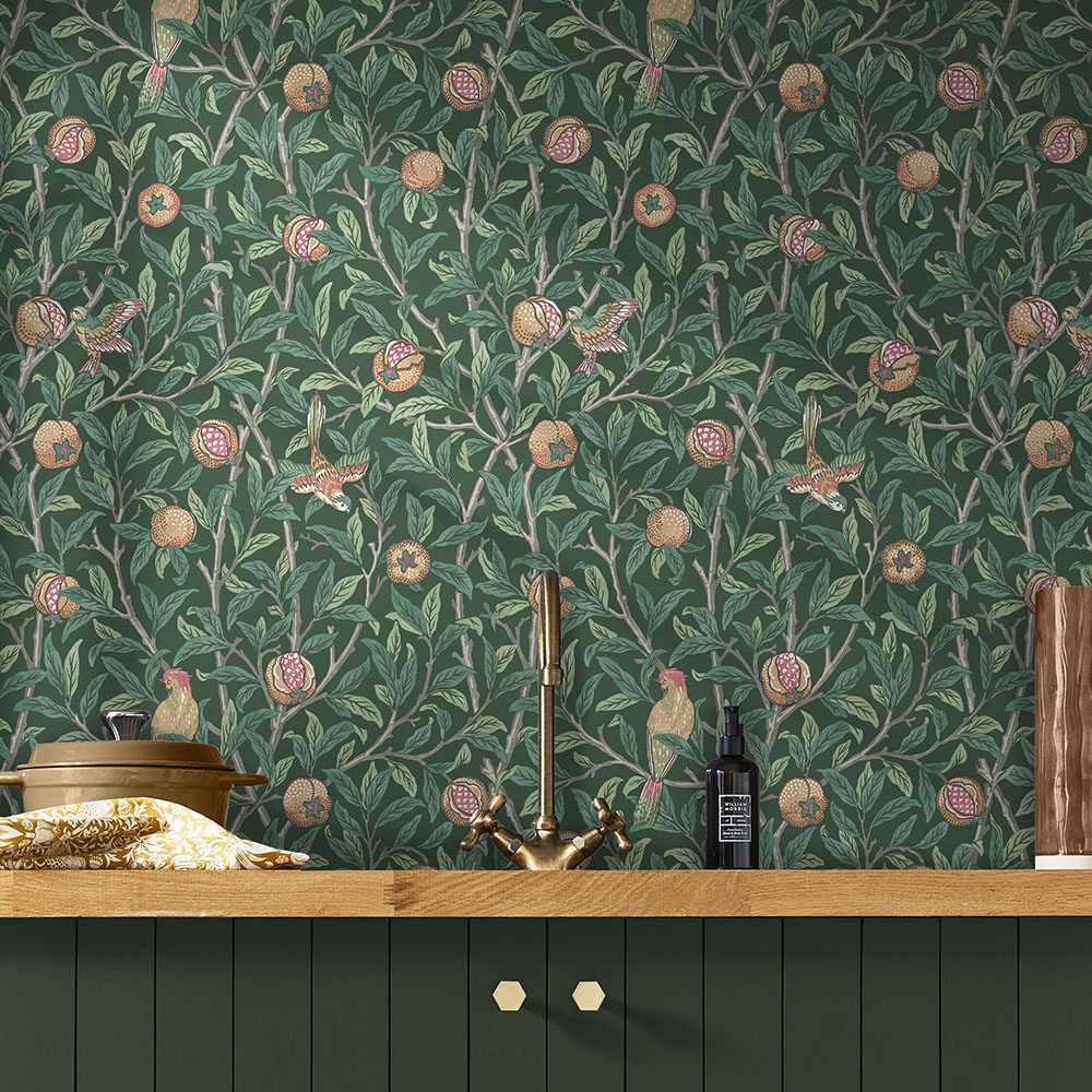 Bird & Pomegranate Deep Green - 124260 - 2
