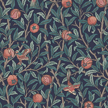 Bird & Pomegranate Navy Blue - 124259