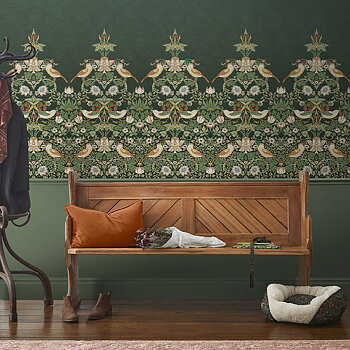 Strawberry Thief Green Mural - 125310