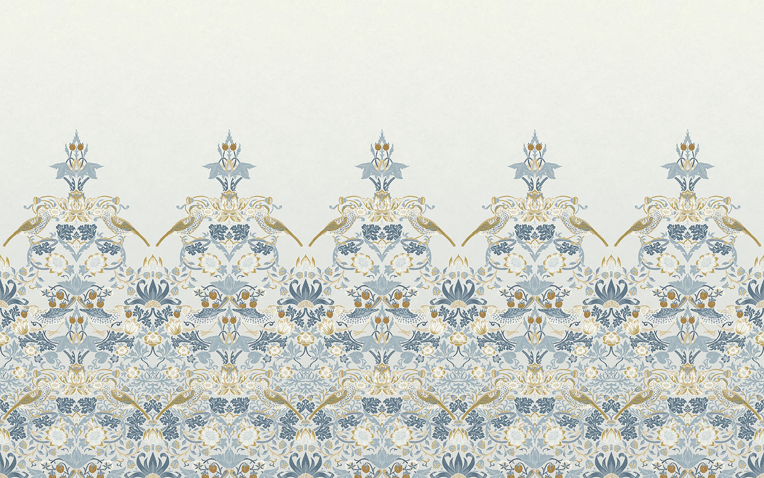 Strawberry Thief Soft Blue Mural - 125319