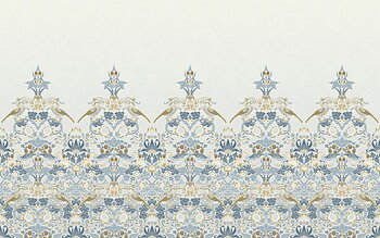 Strawberry Thief Soft Blue Mural - 125319
