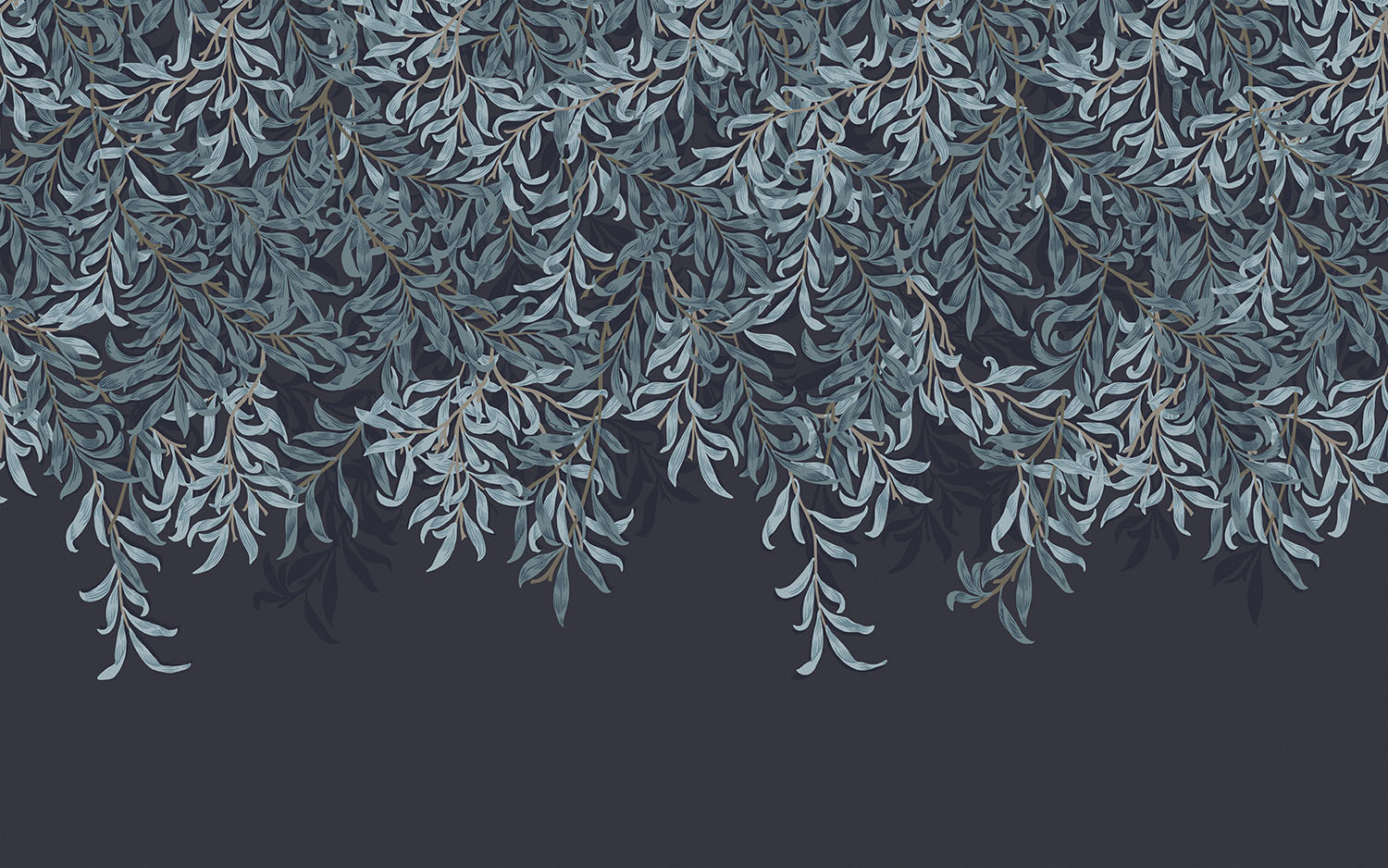 Willow Bough Navy Mural - 125382