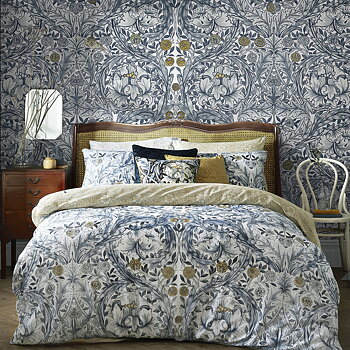 African Marigold Blue Mural - 125400