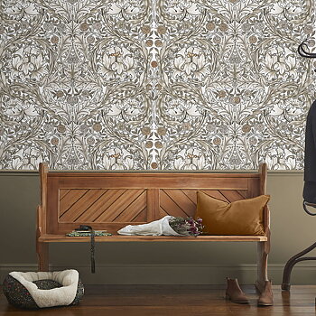 African Marigold Neutral Mural - 125409
