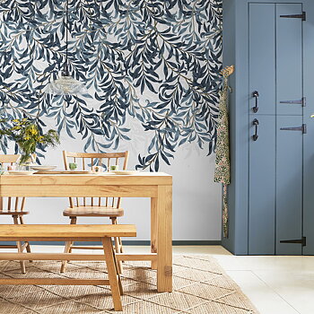 Willow Bough Blue Mural - 125373